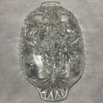 Vintage Anchor Hocking PRESCUT Star Pattern Divided Relish Dish Clear Glass 10"