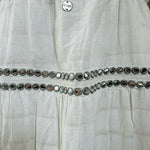 Rip Curl Vista Maxi Dress M White Grey Metallic Layered Cotton Spaghetti NWT