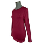 ROXY Burgundy DryFlight Nylon Seamless Long Sleeve Surf Rashguard Womens Sz M/L