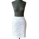 Banana Republic White Crochet Lace Pencil Midi Skirt Size 6 Excellent