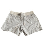Khakis & Co Womens Shorts 10 Beige Tan Beach Drawstring 4 Pocket Cotton Blend