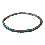 Beaded Silver Tone Emerald Bracelet Elastic One Size Nickel Free Fashion Jewelry