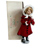 Vintage Shirley Temple Christmas Porcelain Doll Little Caroler 18” Bisque 1990
