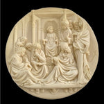 Studio Dante Di Volteradici Cristo Fra I Dottori Alabaster Plate 8.5" Ghiberti