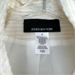 Jones New York Women's White Ivory Silk Lace Dress Jacket 4/S Long Sleeve EXC
