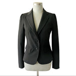 New York & Company Women's Black Stretch Blazer 6 Two Button Jacket NWT