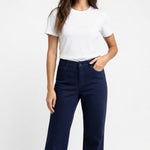 CROFT & BARROW Secretly Slimming Stretch Straight Leg Pants Navy Size 8 NWT