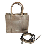 Rebecca Minkoff Metallic Gold Leather Crossbody Bag Small Shoulder Tote Bag Good