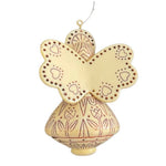 Vintage HALLMARK Christmas Ornament Peace Love Joy Scrimshaw Angel Xmas Ornament