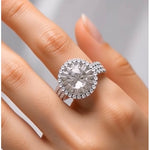 Crystal Rhinestone Ring Alloy Metal Round Love Size 7 Chic Gift NWOT