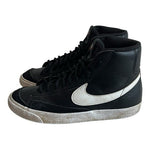 Nike Blazer Mid 77 Black Leather High Top Sneakers Mens 5.5 Lace Up Trainers