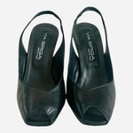 VIA SPIGA Black Leather High Heel Slingback Pumps Women’s Size 5