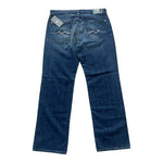 7 FOR ALL MANKIND Blue Denim Cotton Relaxed Fit Straight Leg Men Jeans 36x34 NWT