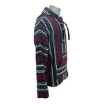 Mexican Baja Rainbow Rug Hoodie L Unisex Hippy Poncho Surf Sweater NWOT
