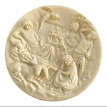 Studio Dante di Volteradici 1984 Alabaster Plate La Nativita #2 Ghiberti NIB