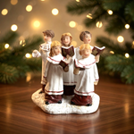Vintage Children Choir Singers Christmas Figurine 5-Piece Group 2.5x2.5" Resin G