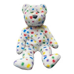 TY Beanie Baby 2K Bear 1999 Multicolored Confetti Plush Stuffed Toy Retired Rare