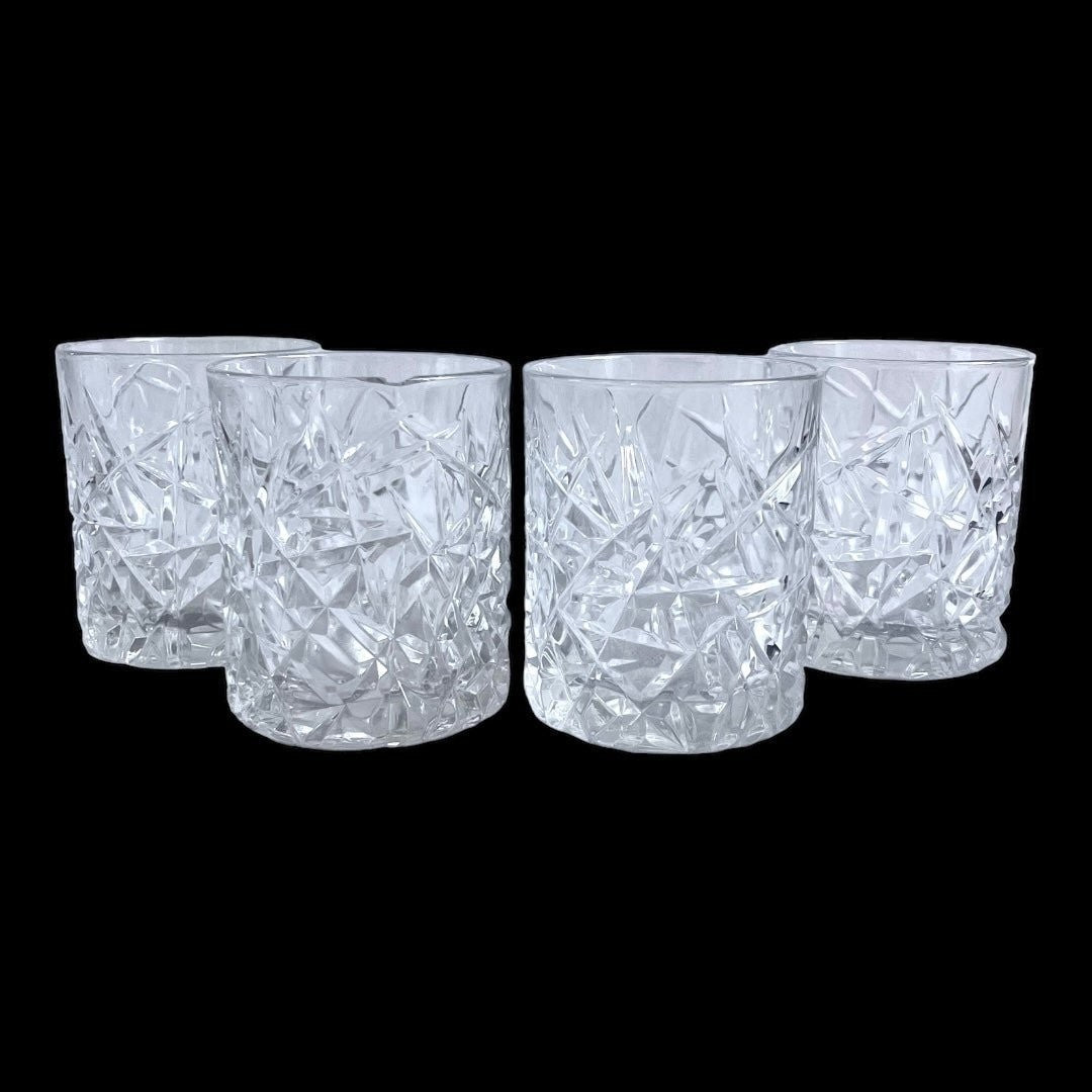 Set Of 4 Glass Bowmore Islay Single Malt Scotch Whiskey Glasses Crystal Glasses