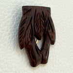 Vintage Brown Tree Bark Scarf Clip Plastic Metal Silver Tone 2" Shirt Clip VG