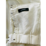 J.Crew Women's White Linen Strapless Prom Dress 6/S Fit Flare Knee Length VG