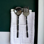 Storehouse Artisan 2-Piece Salad Server Set Stainless Steel Spoon Fork India NIB