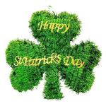 St Patrick's Day Tinsel Clover Shamrock Wall Door Decoration 14"x12" NWOT