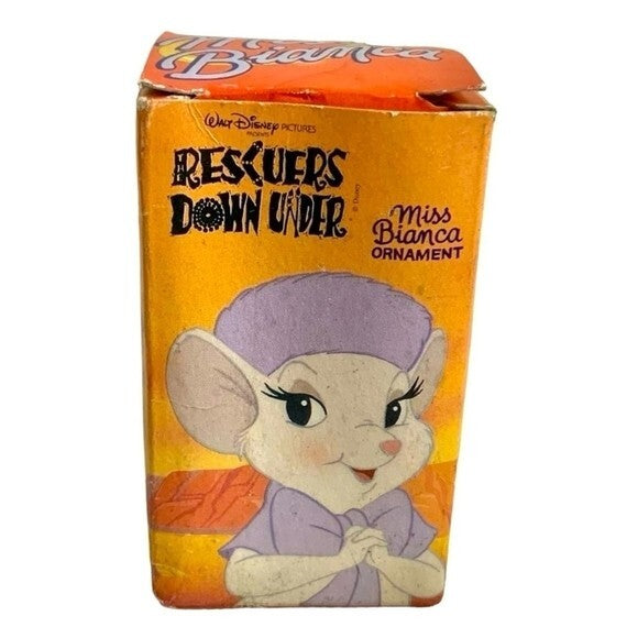 1990 Disney McDonald's Rescuers Down Under Miss Bianca Christmas Ornament NIB