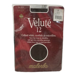 Vintage Velute Soft Light Lycra Microfibre Pantyhose Brown Sz 2 Italy Cotton NIP