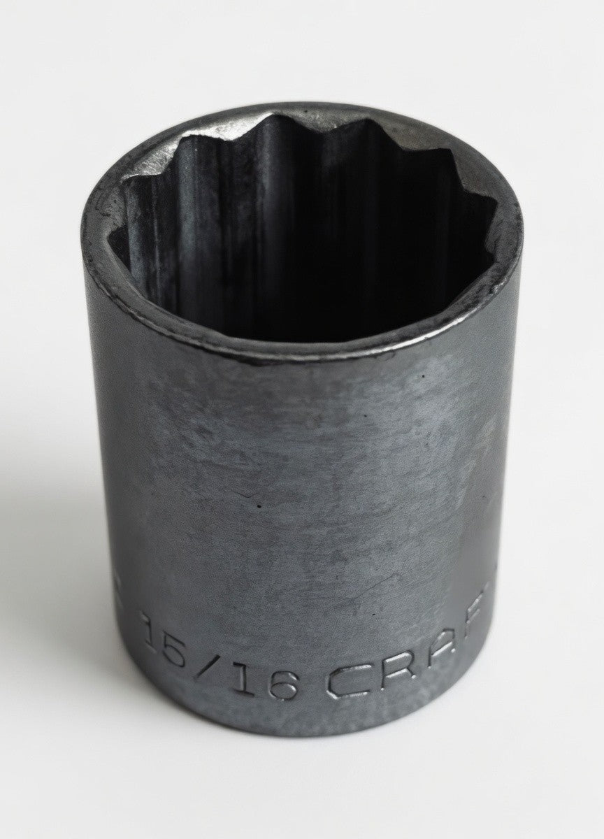 Vintage Craftsman 15/16" Socket 1/2" Drive 12-Point SAE Made in USA G+ Condition