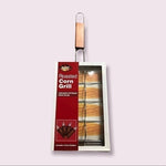 Corn Holders Roasted Corn Grill Set of 4 Wooden Handle BBQ Skewers NIB