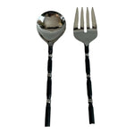 Storehouse Artisan 2-Piece Salad Server Set Stainless Steel Spoon Fork India NIB