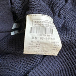 Women's Navy Blue Rayon Blend Cardigan M Button Front Short Sleeve Korea EXC