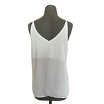 Stella Luce Womens Cami Top M White Spaghetti Strap Tank Sleeveless Blouse New