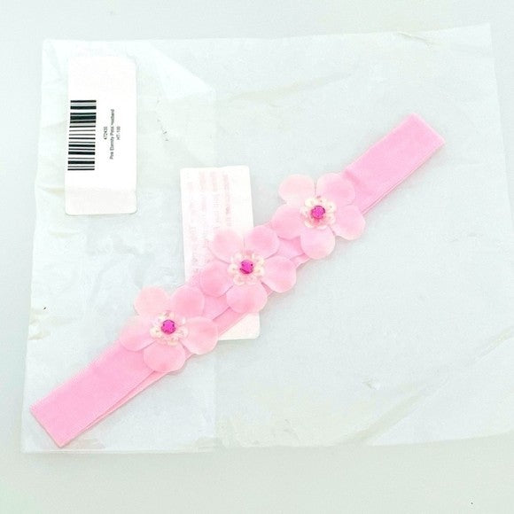 Mooncakes Baby Pink Eternity Petal Baby Girl Headband Handmade Seamless Soft NIP
