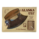 Vintage Alaska Ulu Legendary Arctic Knife Stainless Steel Wood Stand NIB
