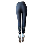 NUX Jazzercise Womens Leggings S Black High Waisted Hollow Out Compression EXC