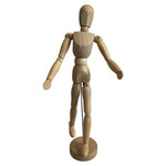 FlexiPose Wood Art Mannequin 12" Male Poseable Figure Artist Drawing Model Base