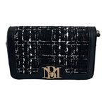 Badgley Mischka Wool Vegan Leather Plaid Crossbody Tote Purse Women’s Bag NWT