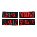 4x Ghostbusters Character Names Embroidered Patches 3"x2" Thread Badge Set NWT