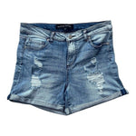 Boston Proper Women's Light Blue Distressed Cutoff Denim Shorts 8 High Waist EXC