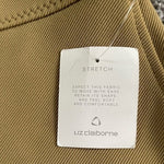 LIZ CLAIBORNE Mustard High Waist Equestrian Rider Pants Sz L Stretch Cuffed NWT