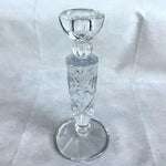 Noble Excellence 24% Lead Crystal Candlesticks 10" Pair Czech Republic Vintage