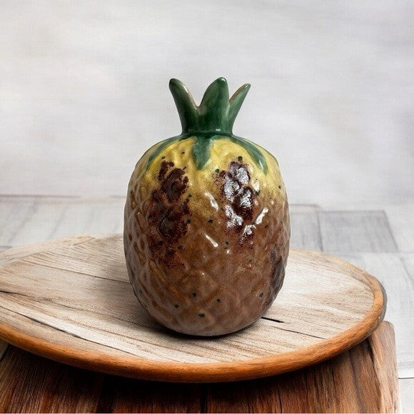 Vintage Huarong Hall Ceramic Pineapple Sculpture Vase Asian Porcelain