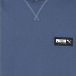 Puma Fusion Men's Blue Hoodie M Cotton Blend Long Sleeve Athletic Sweatshirt EXC