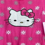 Hello Kitty Girls Pink Sweater Dress Long Sleeve Knee Length Size 7-8 NWT
