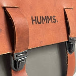 HUMMS Mammbo Grey Resin Brown Leather Unisex Backpack Argentina Travel Good Plus