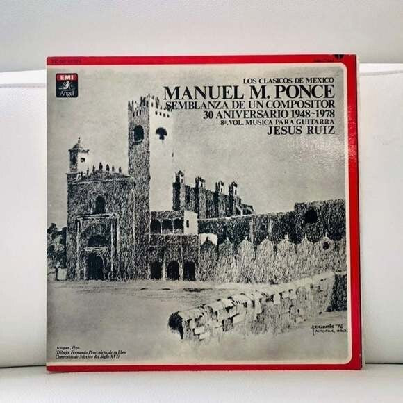 LP Jesus Ruiz - Manuel Maria Ponce Musica Para Guitarra Vinyl Record