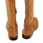 Ivanka Trump Addee Brown Suede Flat Riding Boots Women’s Size 5.5 Side Zip Tall