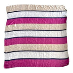 Dana Buchman Pink Blue Striped Chiffon Scarf 42x42 Square Multicolor Neckerchief