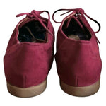 Xhilaration Purple Red Suede Oxford Shoes Women’s Size 10 Lace-Up Flats
